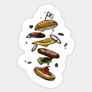 Floaty Burger Sticker